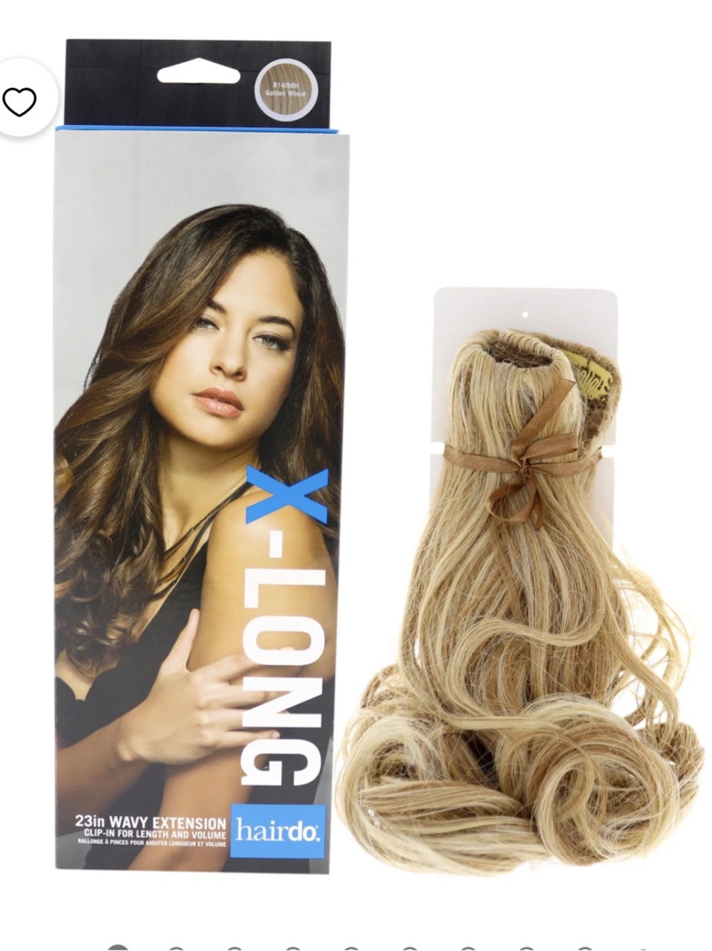 HAIRDO Blonde Wavy Clip-in Hair Extension 23", Golden Wheat (Light Blonde) - Picture 2 of 8